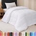 Utopia Bedding Comforter Duvet Insert - Quilted Comforter with Corner Tabs - Box Stitched Down Alternative Comforter (Twin, White)