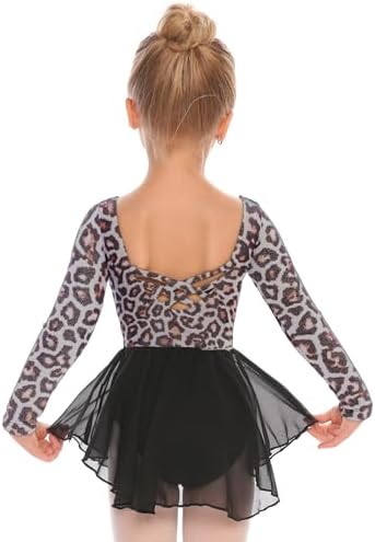 Arshiner Kids Girls Classic Long Sleeve Leotard Dance Ballet Dress