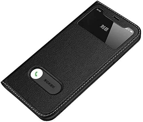 Étui iPhone SE 2022 folio noir idéal pour passer des appels mains libres au bureau