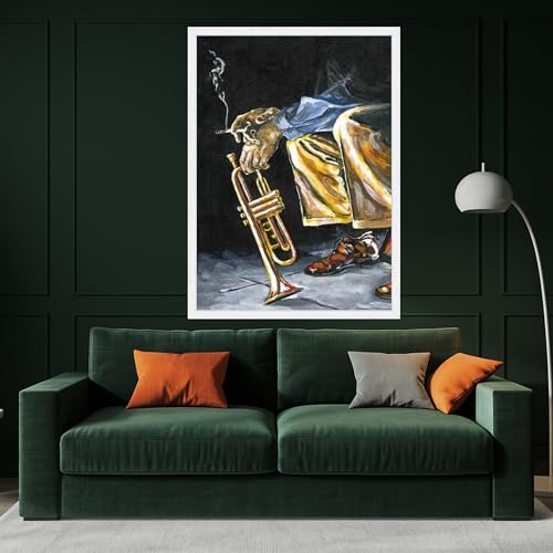 Décoration intérieure contemporaine avec tableau jazz urbain