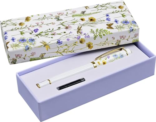 Stylo plume Peter Pauper Press Wildflower Garden pour calligraphie et journal de bord - 3