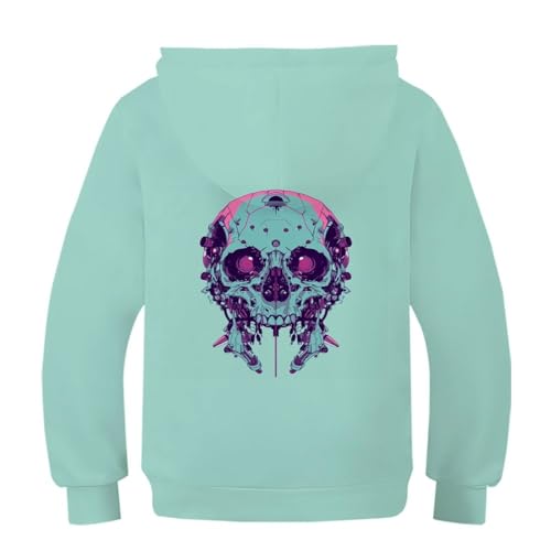 Sweat capuche crâne ample ado pour masquer les complexes et bouger