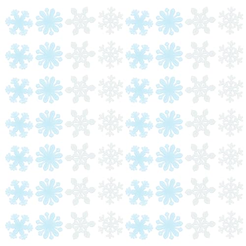KALLORY 200 piezas Pegatinas Fluorescentes de Copos de Nieve