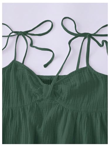 Image of SOLY HUX Women's Summer Cami Sun Dress A Line Tie Shoulder Y2k Cute Casual Short Mini Beach Babydoll Dresses