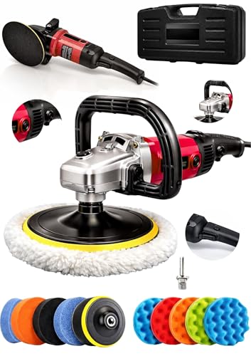 Bakır Sargılı Devir Ayarlı Polisaj Makinesi, 2000 W, 180 mm, 12parça Set