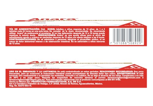 La mejor comparación de Laxantes efectivos disponible en línea. 30 Anara Alivio del ESTREÑIMIENTO 20 TABLETAS, Efectividad sin alterar la FLORA INTESTINAL (microbiota).