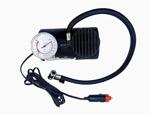 Image of 12V Portable Car Tyre Inflator, Heavy Duty Air Compressor Pump with Accurate Pressure Gauge, 220 PSI, Suitable for Cars, Bikes, and Inflatables