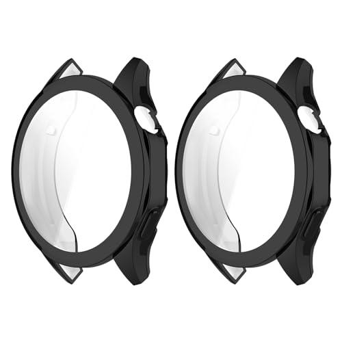 �mRuenTech�n�Ή� Huawei Watch GT4 41mm 46mm�J�o�[ �P�[�X �t���J�o�[�\�t�gTPU�f�� ���b�L���H ��̌^�S�ʕی�J�o�[ �ϏՌ��� �w��h�~ �戵�ȒP �����^ (�u���b�N+�u���b�N, 46mm)