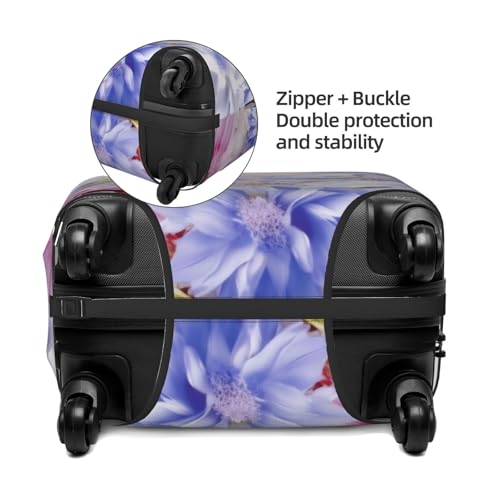 Floral Swirls Print Luggage Suitcase Covers Elastic Washable Luggage Protector Luggage Covers For Suitcase4
