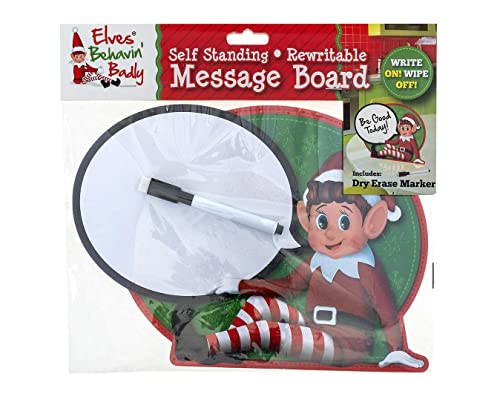 Elves Behaving Badly Rewritable Board-Create Naughty Elf Messages White One Size