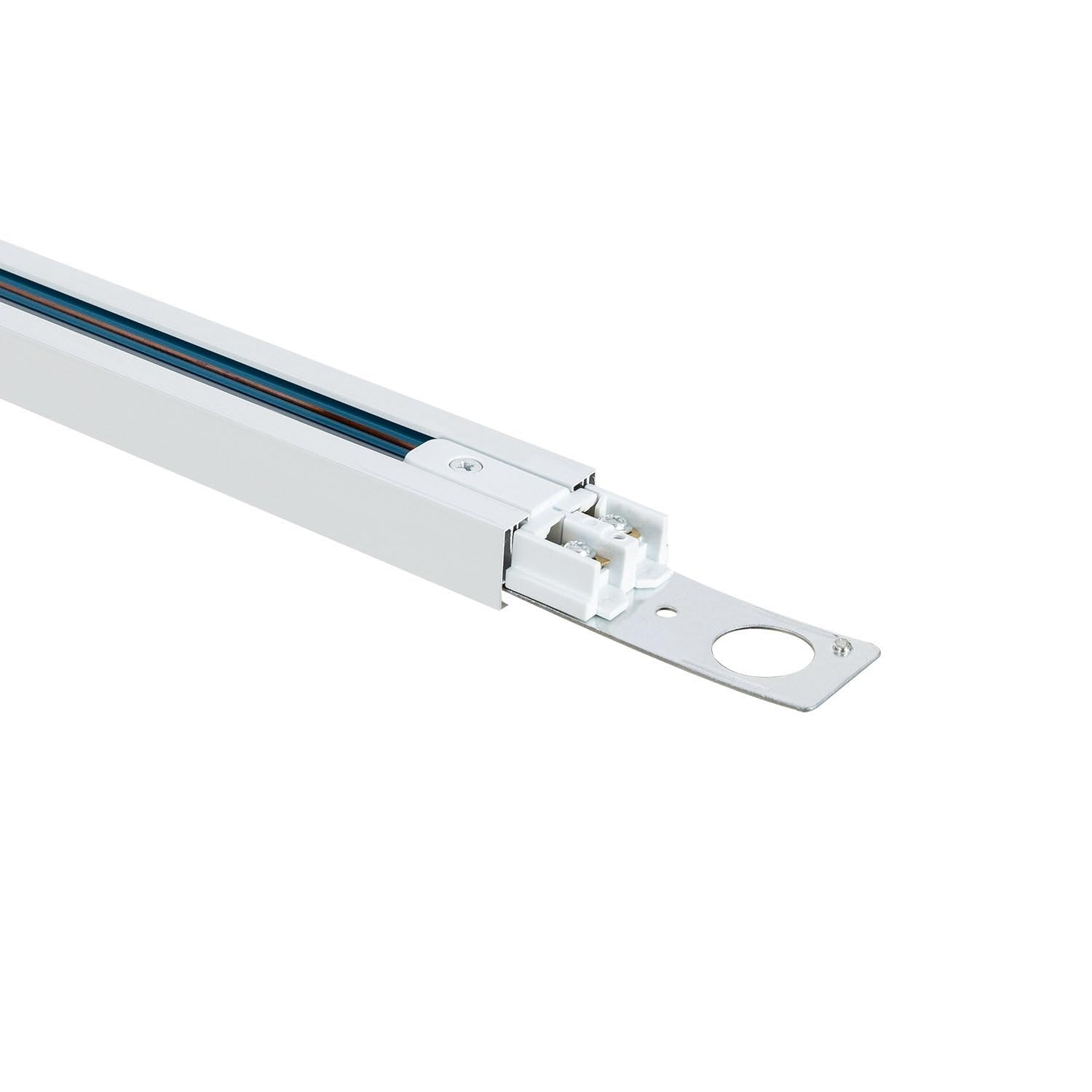 LEDKIA LIGHTING Carril Monofásico Aluminio para Focos LED 1 Metro Blanco