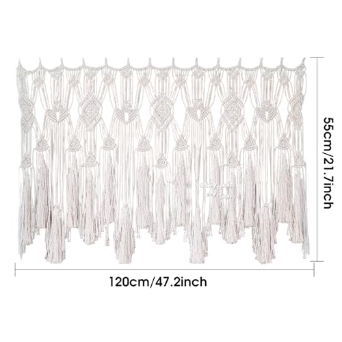 Rideaux en macramé 47x22 pouces en coton pour fenêtre et cuisine - 3