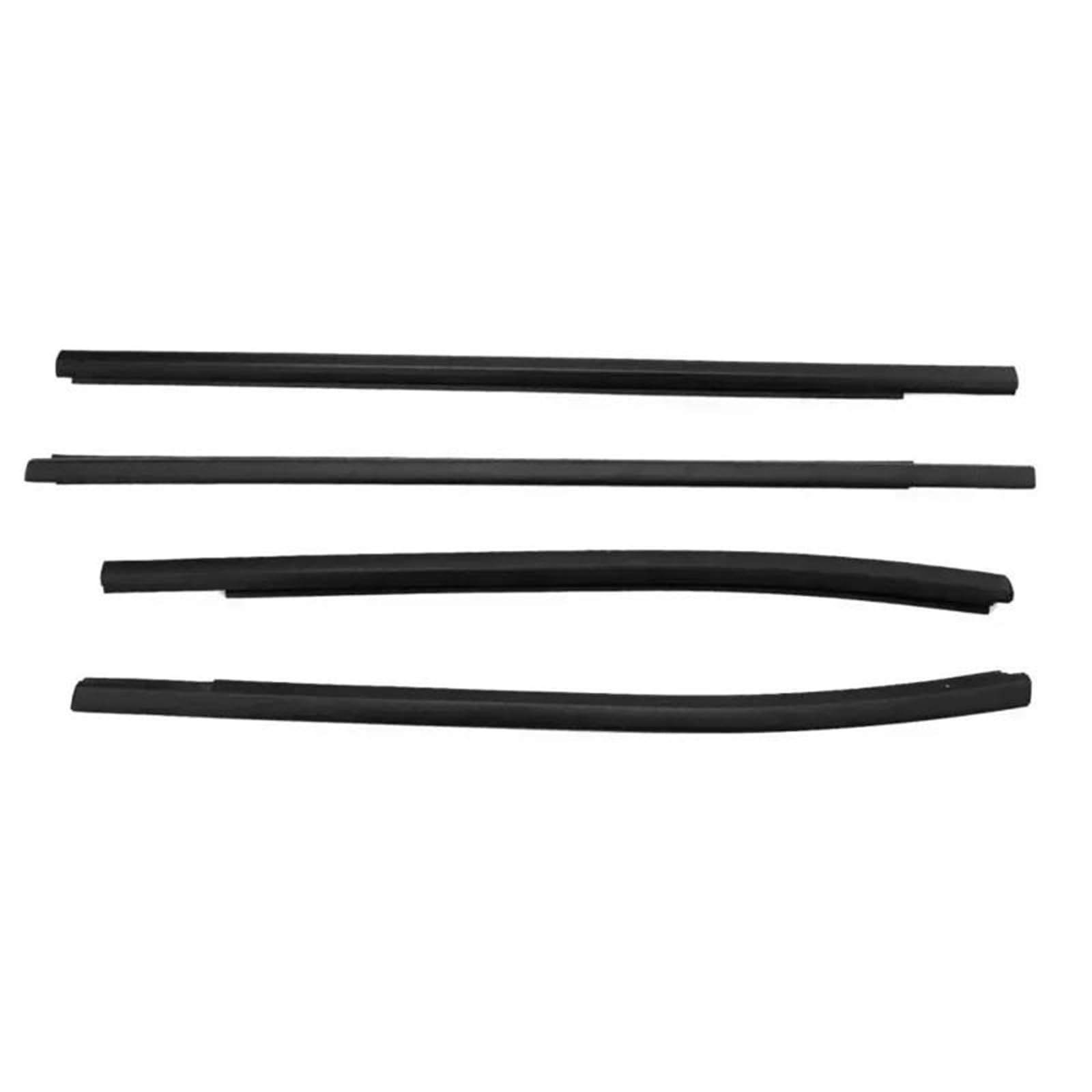 Snwdbh One Color 4Pcs Car Window Weatherstrip For Ranger Px Xlt 2012-2020 4-Door Rubber Moulding Trim Belt Door Glass Sealing Strips Exterior Belt