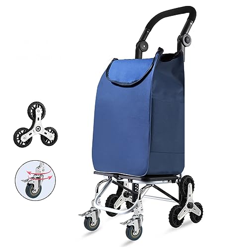 Faltbarer Einkaufstrolley mit 8 Rädern, Treppensteiger, wasserdichtes Design, große Kapazität, Lebensmittelwagen für Senioren – einfache Mobilität und Bequemlichkeit