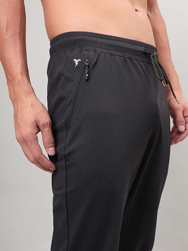 Image of TECHNOSPORT Men's Regular Fit Mid Rise Solid Plus Size Trackpants with Quick Dry, Anti Microbial, SPF50+ for Regular and Sports Use