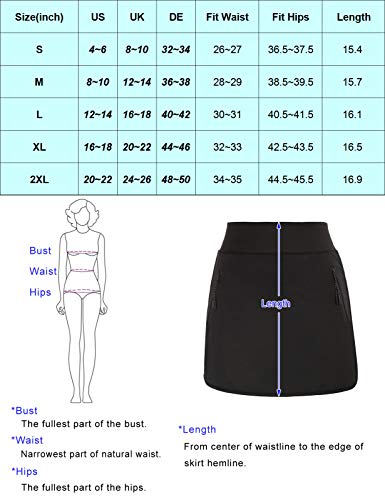 image for JACK SMITH Women Athletic Tennis Skirts Stretchy Sports Golf Running S