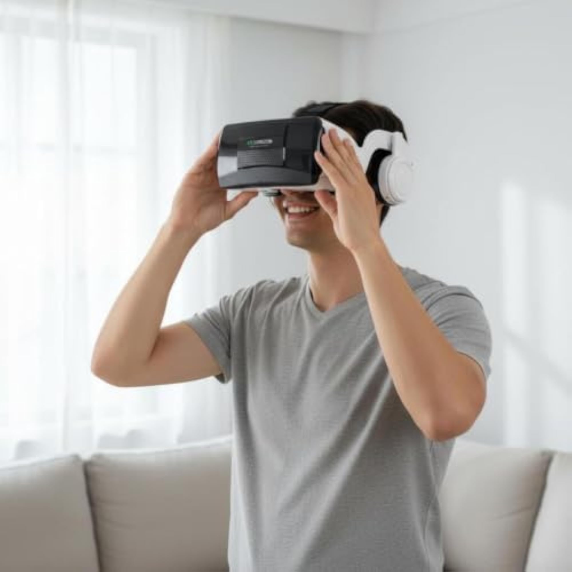 Lightweight Smartphone Stereoscopic Viewer with Headphones