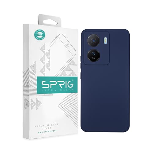 Image of SPRIG Compatible with IQOO Z7s Phone TPEE Premium Back Cover Drop Tested Shock Proof Mobile Case for Men, Women, Boys and Girls with Camera Protection (Dark Blue)