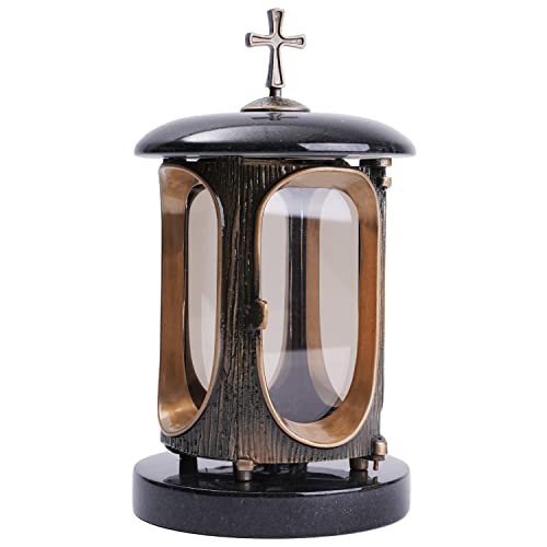 Lampe funéraire suédoise noir funéraire bijoux lumière cimetière luminaire croix noir