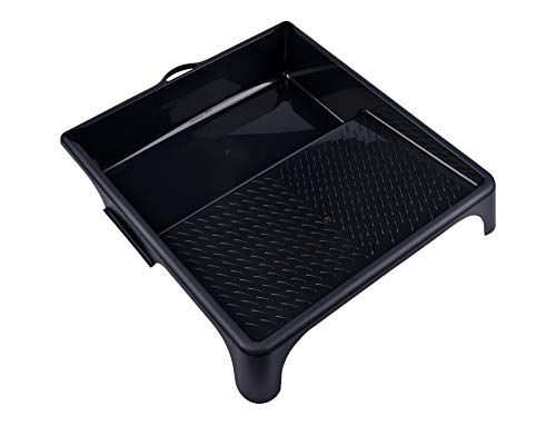 Nespoli Bandeja para Pintar, Color Negro, Tamaño Grande 32x35 cm, Hasta Rodillos de 25 cm