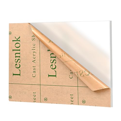 Image of Lesnlok 24 x 36 White Translucent Acrylic Sheet 1 /4 inch Thick 6mm Sone Side Matte Plexiglass Sheet,Transmittance73%, for Decoration, Lighting Fixtures (1, Matte Translucent White, 24 x 36 x 1 /4)