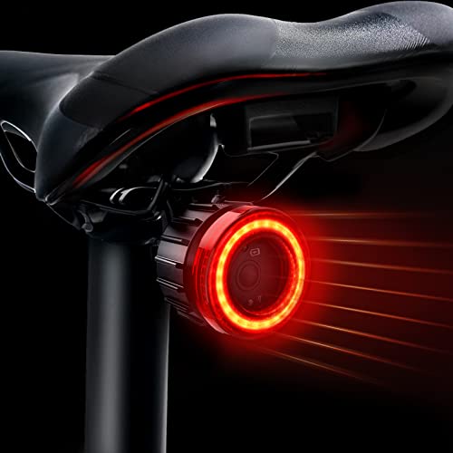Luce Posteriore Bici da Corsa Intelligente, Fanale Bicicletta con sensore di freno automatico da 3 secondi, due metodi di installazione