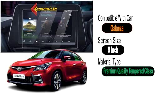 Image of Economista Drive In Luxury With 9H Hardness Car Screen Protector! Scratch & Water Resistant For Premium Protection! Specifically Tailored For Your Toyota Glanza V (Top Variant, 9 Inch) (Matte)