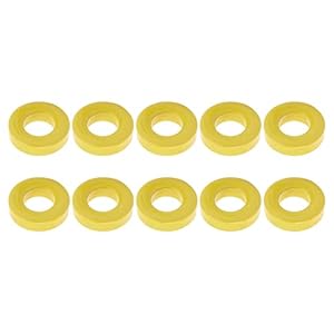 YOKIVE 10Stk Toroidkern Ferrit Ring Gelb-Weiß