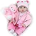 Aori Reborn Baby Dolls 22 Inch Handmade Vinyl Realistic Baby Girl Doll with Soft Body for Girls' Birthday