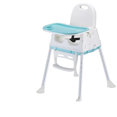 ベビローチェア テーブル 折畳式 赤ちゃん用 3ヶ月-6歳 離乳お食事に便利な椅子 折りたたみ 取り外し可能なトレー 食卓 持ち運び 便利 高さ調節可能 子供イス 多機能 家具 安全ベルト付き 出産祝い (ブルー,ベーシックエディション)