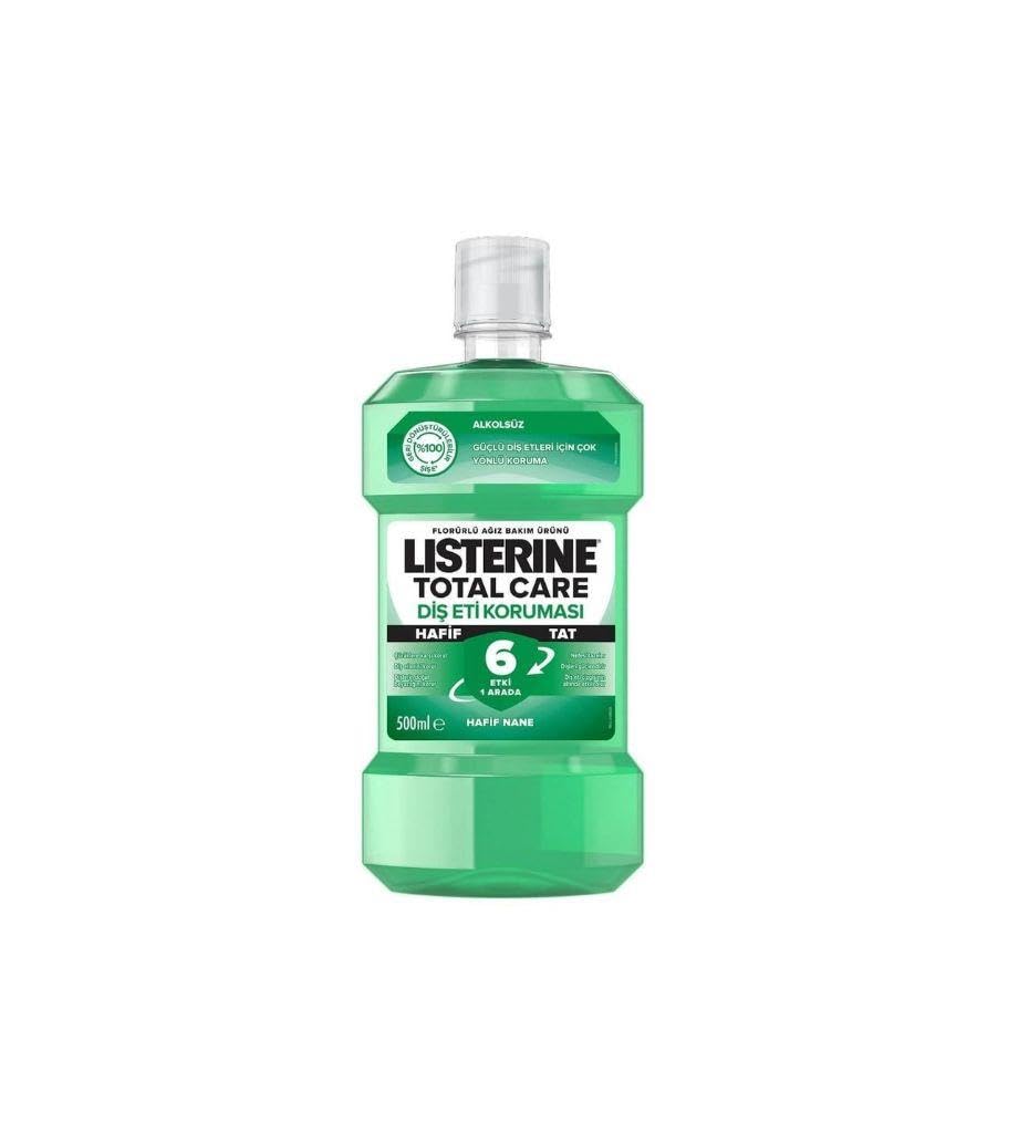 Listerine diş ve diş eti korumasi hafif tat 500 ml ağız bakım suyu