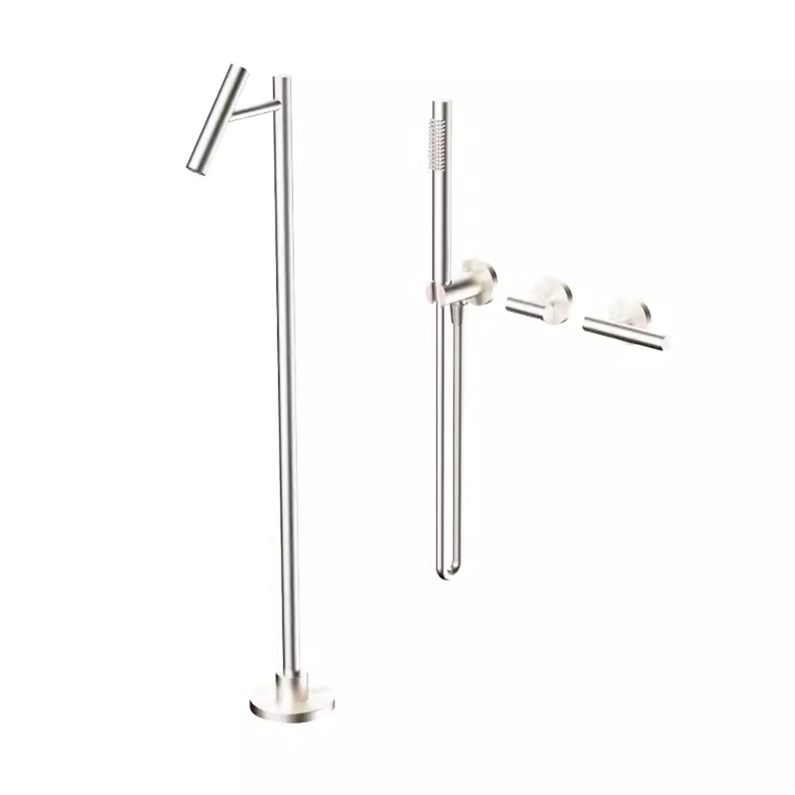 JYBNBBE Freestanding Bath Taps Chrome Bath Shower Mixer Tap Hot and Cold Concealed Bath Taps Brass Wall Mounted (Chrome)