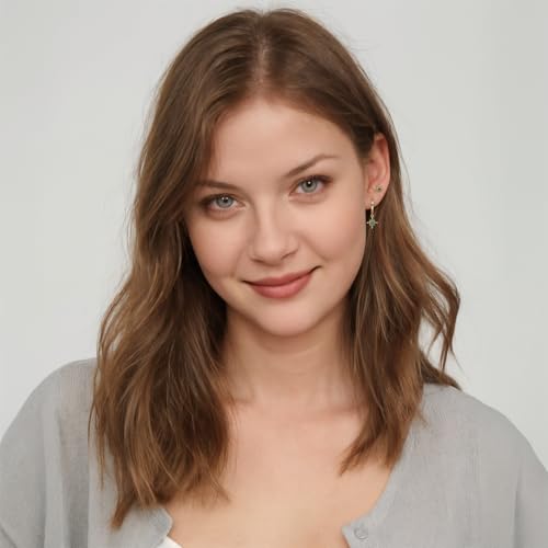 Angelady 14K Gold Plated Earring Sets for Women, Dainty Star Stud Earrings for Multiple Piercing, Trendy Hypoallergenic Huggie Hoop Earrings, Cartilage Dangle Earring Stacks Jewelry Gifts4