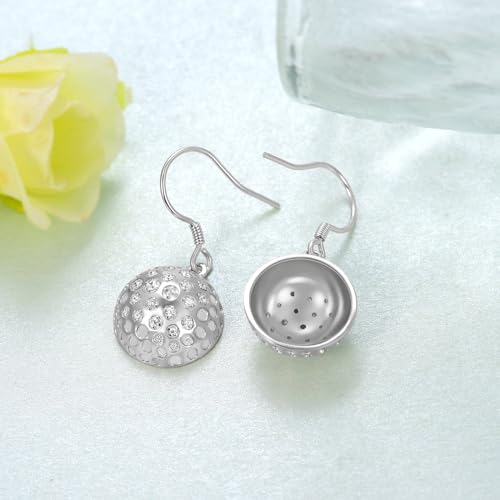 Image of Football /Golf /Volleyball Earrings 925 Sterling Silver Sports Earrings for Women Sports Gifts for Girls