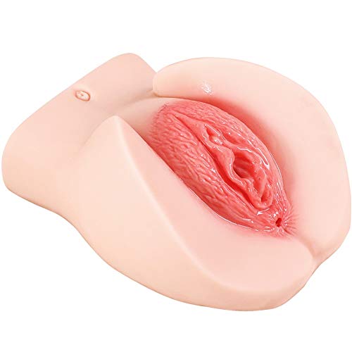 Realistic Male Mästubrator Pocket P`üššýcats for Men with 2 Tight Holes Male Adult Toys (Color : Pink)