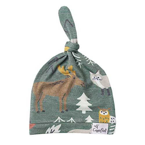 Image of Baby Beanie Hat Top Knot Stretchy Soft"Atwood" by Copper Pearl