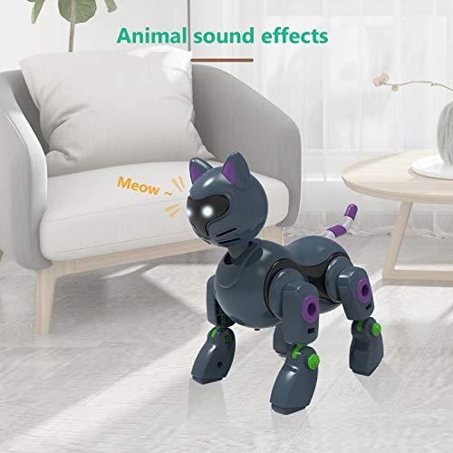 OWSOO Brinquedo de gato robô para crianças DIY brinquedo brinquedo interativo inteligente brinquedos