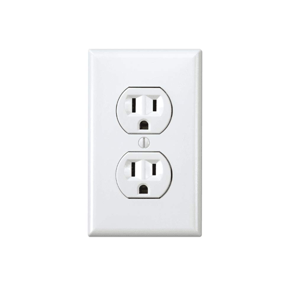 60 Day Battery Powered WiFi Power Receptacle Electrical Oulet Hidden Spy Camera White