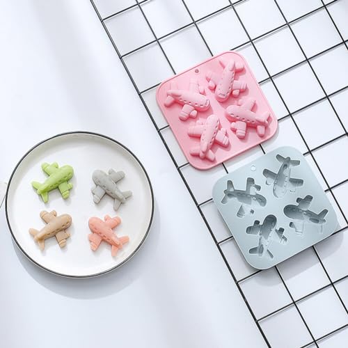 Molde de silicón para cubitos de hielo en forma de avión miniatura 4