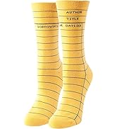 HAPPYPOP Funny Crazy Socks for Women Library Card Socks Library Librarian Socks Librarian Gifts F...