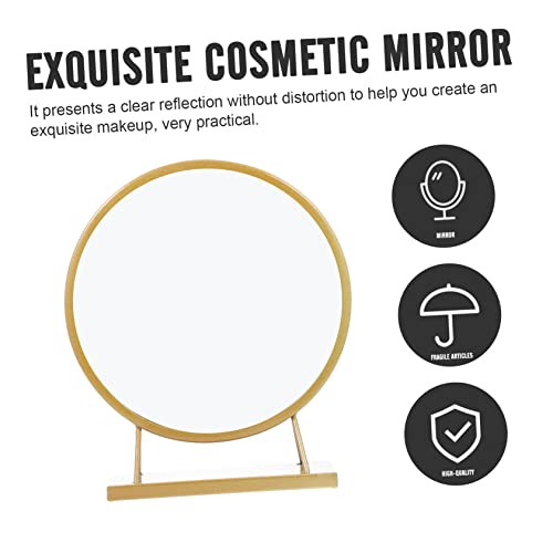 Espejo de maquillaje redondo para escritorio miniatura 2
