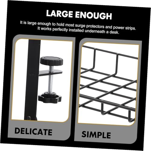 Abaodam Desk Cable Management Tray 500mm No-Drill Wire Storage Rack Cord Organizer for Office Desk Power Strip Holder miniatura 4