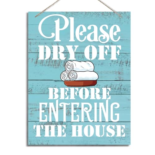 65% Off Rustic Wood Plaque Door Sign - Decorative Wall Hanger