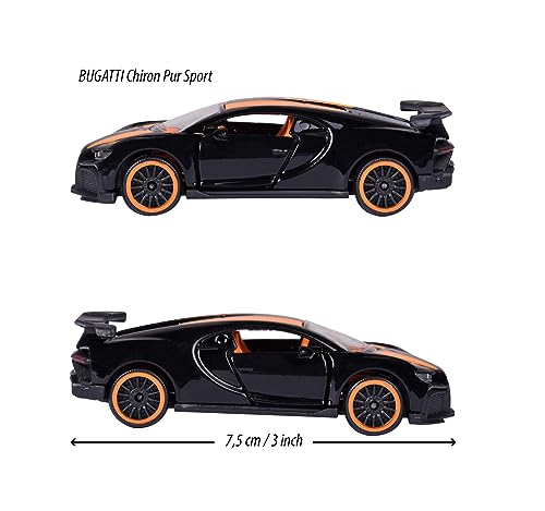 Modelo de coche Bugatti Chiron Pur Sport réplica detallada de metal Majorette 3