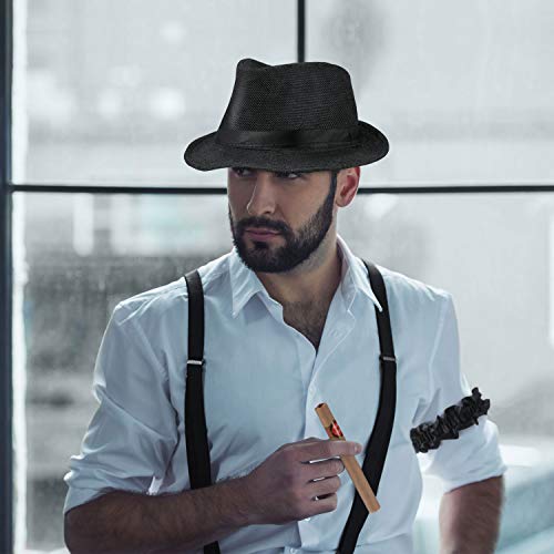 image for SATINIOR 1920s Men Costume Accessories Set Roaring Retro Gangster Cost