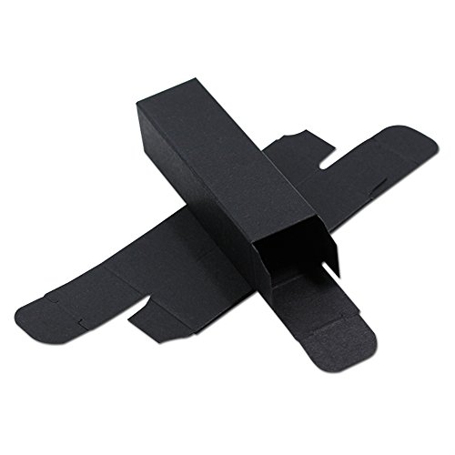 50 Pack Mini 0.78X0.78X3.34 Inch Rectangle Black Boxes Kraft Paper Diy Lipstick Beauty Accessories Essence Oil Lipstick Bottle Packaging Gift Makeup Organzier Tube Storage #TOP3