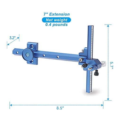 Perogen Archery Bow Sight Target Sight T Shape Adjustable Bow Sights For Recurve Bow Hunting Practice Range Rh (Blue) #TOP2