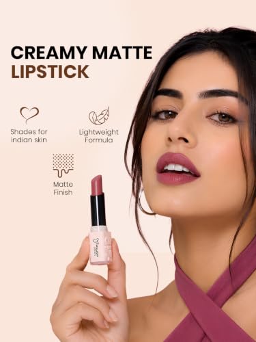 Image of Million Colors Lip Wear Creamy Matte Hydrating Lipstick Infused With Argan Oil, Shea Butter , Papaya Seed and Vitamin E| Highly Pigmented, Smudge-Proof and Creamy Matte Finish (The Red Carpet, Pack of 3)