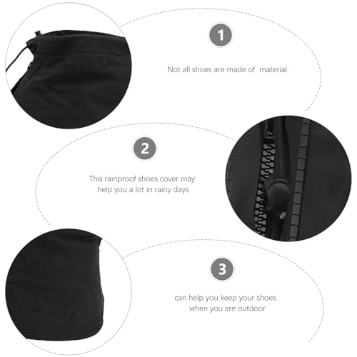 Cubres zapatos impermeables Mikinona Talla L Negro miniatura 3