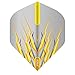 RED DRAGON Peter Wright Snakebite Hardcore Mohawk Yellow Dart Flights - 3 Sets Per Pack (9 Flights in Total)
